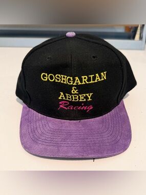 Vintage Racing Hat Snap Back Adjustable 90s Otto Suede Bill